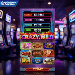 แผงวงจรเกมอาร์เคดจอเดี่ยว CRAZY WILD VERTICAL V4 รุ่นภาษาอังกฤษ สำหรับเครื่องเล่นเกมหยอดเหรียญ ยี่ห้อ FRO ปลั๊กแบบ US - Product Image 3