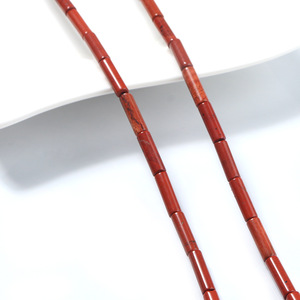 4*13mm Cylindre Naturel Long Tube Droit Pierre Perle Jaspe Rouge Pierre Oeil de Tigre Jaune Grain de Bois Jaune pour la Fabrication de Bijoux DIY - Product Image 4