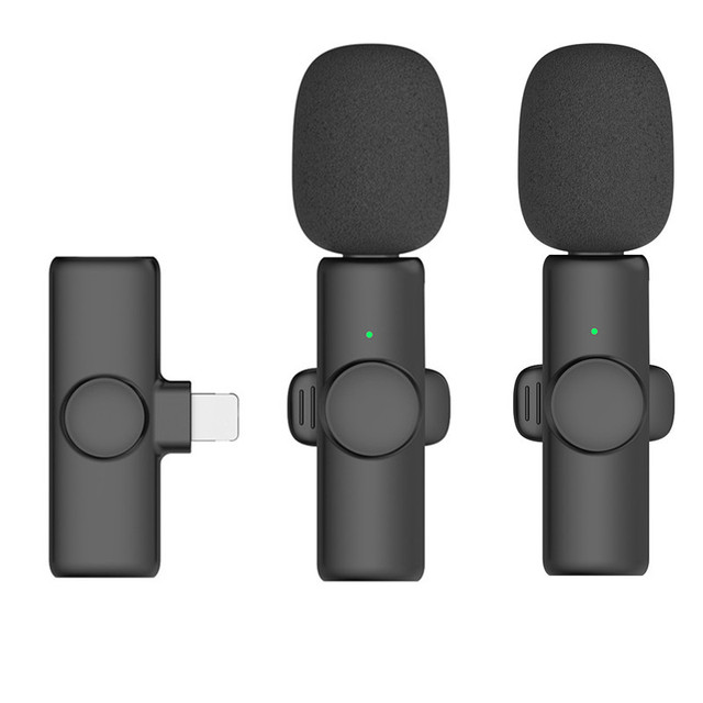 New 2.4G Portable Lavalier Wireless Microphone Latency Live Clip on Mini Video Microphone Factory Recording Mic