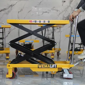 PTS Double Scissor Lift Tables Customized Pedal Table Size Hydraulic Different Capacity Lift Table