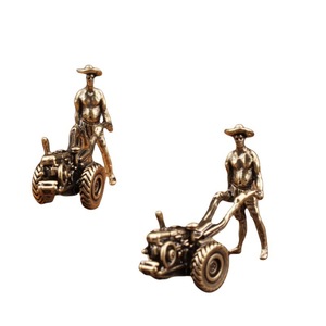Modèle miniature de tracteur en laiton, artisanat créatif, ornement de style chinois pour la décoration de la maison et du salon - Product Image 5