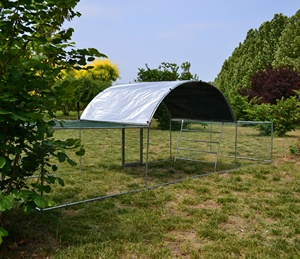 Galinheiro com fácil desmontagem Telhado Galvanizado Ferro Galinha Casa para Aves Sustentável Metal Wire Mesh Triângulo Forma - Product Image 2