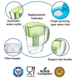 <span class=keywords><strong>Carafe</strong></span> en verre de bonne qualité, purificateur d'eau, pichet d'eau, élimine les bactéries des métaux lourds du chlore - Product Image 4