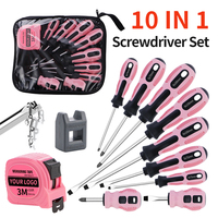 Kit d'outils multifonctions manuels OEM pour la maison avec étui souple, comprenant des tournevis (plat, cruciforme, à pointes magnétiques)