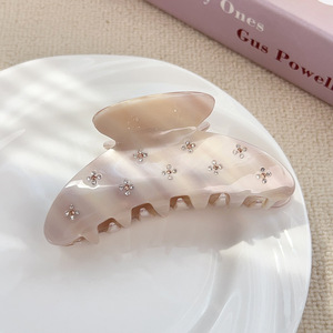 Cao cấp Kim Cương nạm <span class=keywords><strong>Acetate</strong></span> kẹp tóc lớn Clip sữa Nâu cellulose <span class=keywords><strong>acetate</strong></span> kẹp tóc lớn - Product Image 6