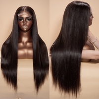 Perruque sans colle en dentelle HD complète, vente en gros, frontale en dentelle HD pour femmes noires, pré-décolorée et pré-épilée, fournisseur
