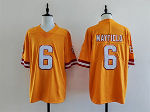 Großhandel # 2 Egbuka # 6 Mayfield # 7 Irving Orange Herren-Tampa Bay Buccaneers-Trikot mit Stickerei - Product Image 2