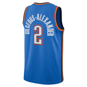 Oklahoma City para Hombres # 2 Camisetas de Baloncesto Shai Gilgeous-Alexander Bordadas, Uniformes Transpirables para Adultos, Tallas Grandes, Verano, Envío Rápido - Product Image 2