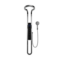 Panneau de douche effet pluie avec robinetterie apparente à affichage numérique chaud/froid – Ensemble de douche de luxe avec mitigeur