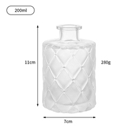 Emballage de parfum gaufré de luxe, huile parfumée aromatique, bouteille d'aromathérapie, diffuseur à bâtonnets, 200 ml