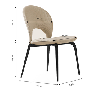 Juego <span class=keywords><strong>de</strong></span> <span class=keywords><strong>Sillas</strong></span> <span class=keywords><strong>de</strong></span> Comedor Contemporáneas con Respaldo Texturizado, Asiento Acolchado, Estructura <span class=keywords><strong>de</strong></span> Metal Negro, Decoración <span class=keywords><strong>para</strong></span> el Hogar, <span class=keywords><strong>Cocina</strong></span> y Comedor - Product Image 4