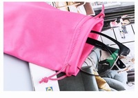 Lmamba Nouvelle Pochette Colorée pour Lunettes de Soleil, Étui à Cordon pour Lunettes de Myopie, Housse en Tissu Doux pour Lunettes, Accessoires pour Lunettes