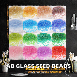 Perles rondes en verre tchèque colorées AB, faites à la main, 1,5 mm-4 mm, entretoises pour bijoux, vêtements, bricolage, perles en cristal, perles de lampwork, couture Xinqi - Product Image 3