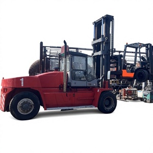<b>Used</b> Forklift Red Diesel Internal Combustion 1220x125x50 Fork Three Stage Mast Seated Operation Outdoor Pavement Load Capacity - Product Image 1