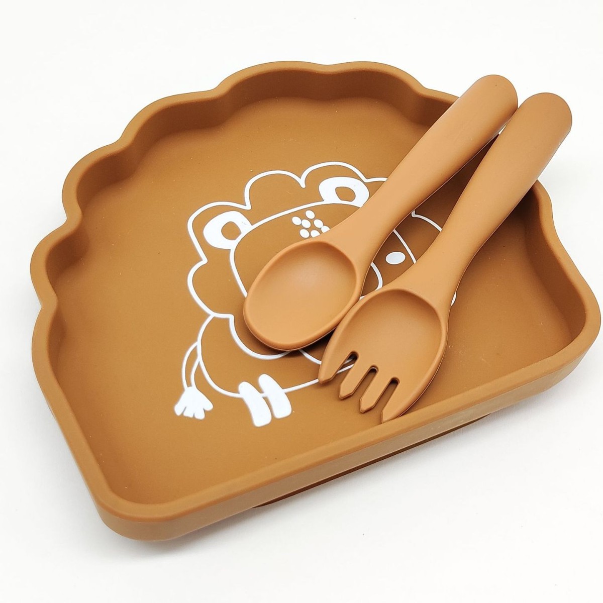 Assiette Lion, Brun Orange