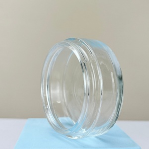 100g Clear Glass Cream Jar Empty Wide Mouth Bore Facial Lotion Bottle 3oz Glass Jars with Lids for Skin Care Packaging - Product Image 5