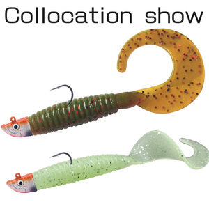 Prêt à expédier 3.5g 7g 10g 14g 28g UV Glowing Swimbait Gabarit Tête Minnow Poissons Tête Gabarit pour <span class=keywords><strong>la</strong></span> Pêche - Product Image 5