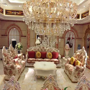 Sala de estar em couro, sofá de luxo estilo europeu, seccional, para casamento, tecido francês, conjuntos de sofá