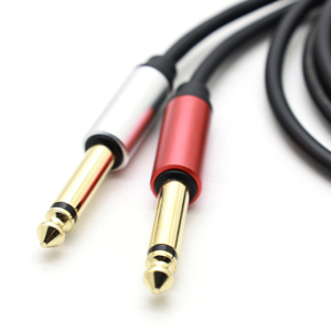 <span class=keywords><strong>Cable</strong></span> Adaptador de Audio Estable y Duradero de 1.8M 3M 3.5mm a Doble 6.5mm con Cubierta de PVC para <span class=keywords><strong>Guitarra</strong></span> y Teclado Electrónico - Product Image 3