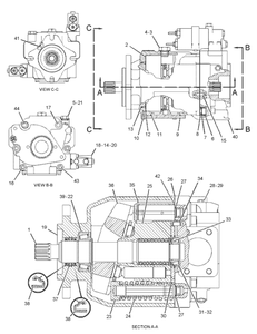 Pompe à piston hydraulique pour bulldozer 9T-8346 0R-8503, pompe principale pour bulldozer 57H 8 8A 8SU 8U D8N D8R D8R II D8GC - Product Image 3