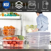 Kotak Penyimpanan Makanan Transparan Polikarbonat Kapasitas Besar 26'' X 18'' untuk Ikan, Daging, Buah, Cocok untuk Restoran dan Dapur