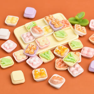 Cabujones de resina de base plana DIY, dijes de comida en miniatura (platos de hot pot y verduras) para decoraciones navideñas y teléfonos móviles - Product Image 6