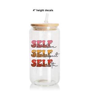 Impresión personalizada Salud mental 3D Logo UV DTF Copa Calcomanías 3,2 pulgadas Ancho Movavitaion UV DTF Calcomanía Transferencia Palo impermeable - Product Image 5