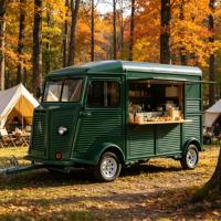 Food Truck Authentique Shawarma & Candy avec Gril Vertical et Plaque de Cuisson – Cuisine Mobile à Kebab pour Marchés Nocturnes et Salles à Manger Urbaines