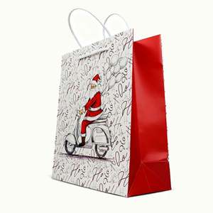 Sacs cadeaux en papier kraft écologiques pour Noël, sacs en papier recyclables avec impression de logo personnalisé pour les commandes en gros - Product Image 1