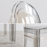 Chaises d'événement transparentes en acrylique PC Crystal Ghost créatives et luxueuses pour banquets d'hôtel, à prix abordable, en vente