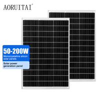 Panneau solaire photovoltaïque monocristallin 50W 60W 70W 80W 100W 110W 120W 150W 200W pour système solaire domestique