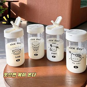 Amostra Grátis Copo de Água de Plástico Portátil de 600ml com Design Fofo para Crianças com Canudo para Viagem - Product Image 5