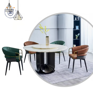 Table à manger au design moderne avec plateau Colorite et base en métal pour cuisine familiale, bar, salon - pour usage domestique, ferme, hôtel - Product Image 2