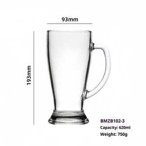 Jarra <span class=keywords><strong>de</strong></span> Cerveza Espesa <span class=keywords><strong>de</strong></span> Gran Capacidad con Asa, Transparente, <span class=keywords><strong>de</strong></span> Cristal, para Uso Comercial, Ecológica y Moderna - Product Image 4