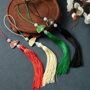 Double Sided Fan Shaped Tassels Traditional Chinese Style Hanfu Pendant Ice Silk <b>Polyester</b> <b>Yarn</b> Hand Knotted Fashion Accessories - Product Image 2