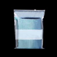 Sac à fermeture éclair givré avec logo personnalisé pour l'emballage de vêtements, de cosmétiques et de maillots de bain