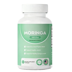 Cápsulas de Proteína Vegetal Natural de Hoja de Moringa de Marca Privada OEM para Adultos |   Polvo de Moringa Vegetariano - Product Image 1