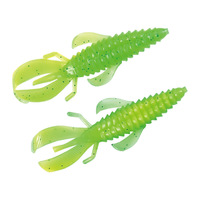 Appât souple artificiel transfrontalier en forme de crevette, type Luya, pour la pêche en rivière, en PVC, 8,3 cm, 5 unités par sac, pour la pêche au bar