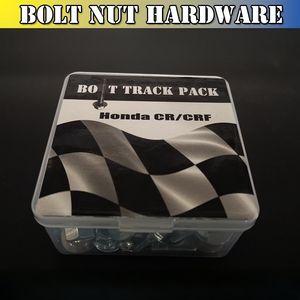 Paquete de pista de hardware de perno 60 piezas para motocicleta <span class=keywords><strong>Honda</strong></span> CR/<span class=keywords><strong>CRF</strong></span> <span class=keywords><strong>Mini</strong></span> kits de pernos métricos Kit de hardware de perno <span class=keywords><strong>moto</strong></span> de cross - Product Image 2