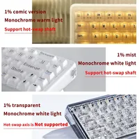 LOFREE Keyboard mekanikal, pemicu Cepat nirkabel 1% "Misty" Semi transparan untuk komputer Game Bluetooth Kailh baru
