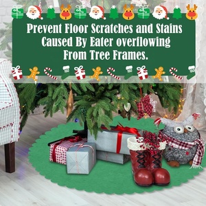 Tapete Antideslizante de Fieltro para Árbol de <span class=keywords><strong>Navidad</strong></span>, Protector Impermeable para el Suelo Bajo el Árbol, Protección Contra Derrames y Arañazos, Decoración Navideña para el Hogar - Product Image 4
