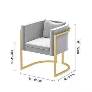 Fauteuil de salon de style italien, fauteuil de loisir, meubles de salon, fauteuil en velours vert, canapé pour manucure - Product Image 4