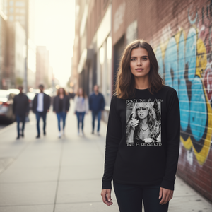 Maglietta a maniche lunghe Don't Be A Lady Be A Legend, girocollo unisex per adulti, stampa digitale - Product Image 2