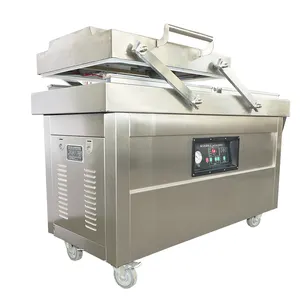 Selladora Al Vacio Industriële Vacuüm Sealer Voedsel Dubbele Kamer Verpakking Machine Voor Vlees Snacks Rijst Geroosterde Eend