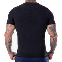 En gros T-shirt de compression à manches courtes pour hommes, effet sauna, amincissant et sculptant le corps, pour la gym, l'entraînement et la course à pied