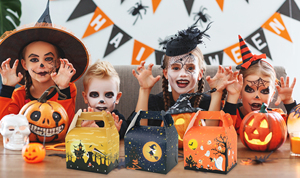 Halloween Party Favour regalo trattare scatole di carta dolcetto o scherzetto <span class=keywords><strong>scatola</strong></span> di carta di Halloween caramelle con manici per dolci giocattoli regali - Product Image 6