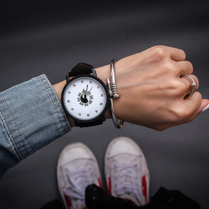 <span class=keywords><strong>Montre</strong></span> Quartz <span class=keywords><strong>Homme</strong></span> Tendance à Cadran Simple et Large, Personnalisée, pour Couples - Product Image 3
