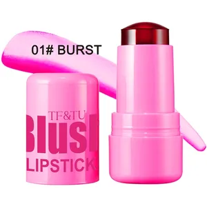TF & TU Jelly blush Stick rouge à lèvres joues lèvres et joues rouges avec changement de couleur et éclaircissement à quatre couleurs