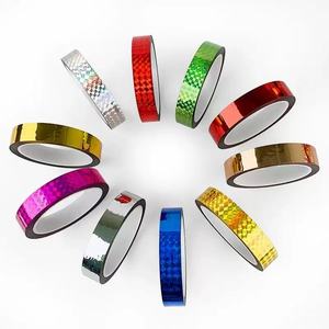 프리즘 홀로그램 컬러 방수 아크릴 단일 마스킹 테이프 DIY 선물 포장 레이저 테이프 장식 각주 반짝이 - Product Image 5