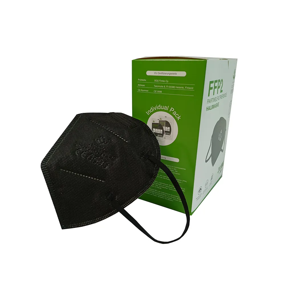 Concurrentie Prijs 5ply Ffp2-mask En149 Ce Logo Ffp2 Gezichtsmasker Beschermende Stofmasker Zwarte Kleur